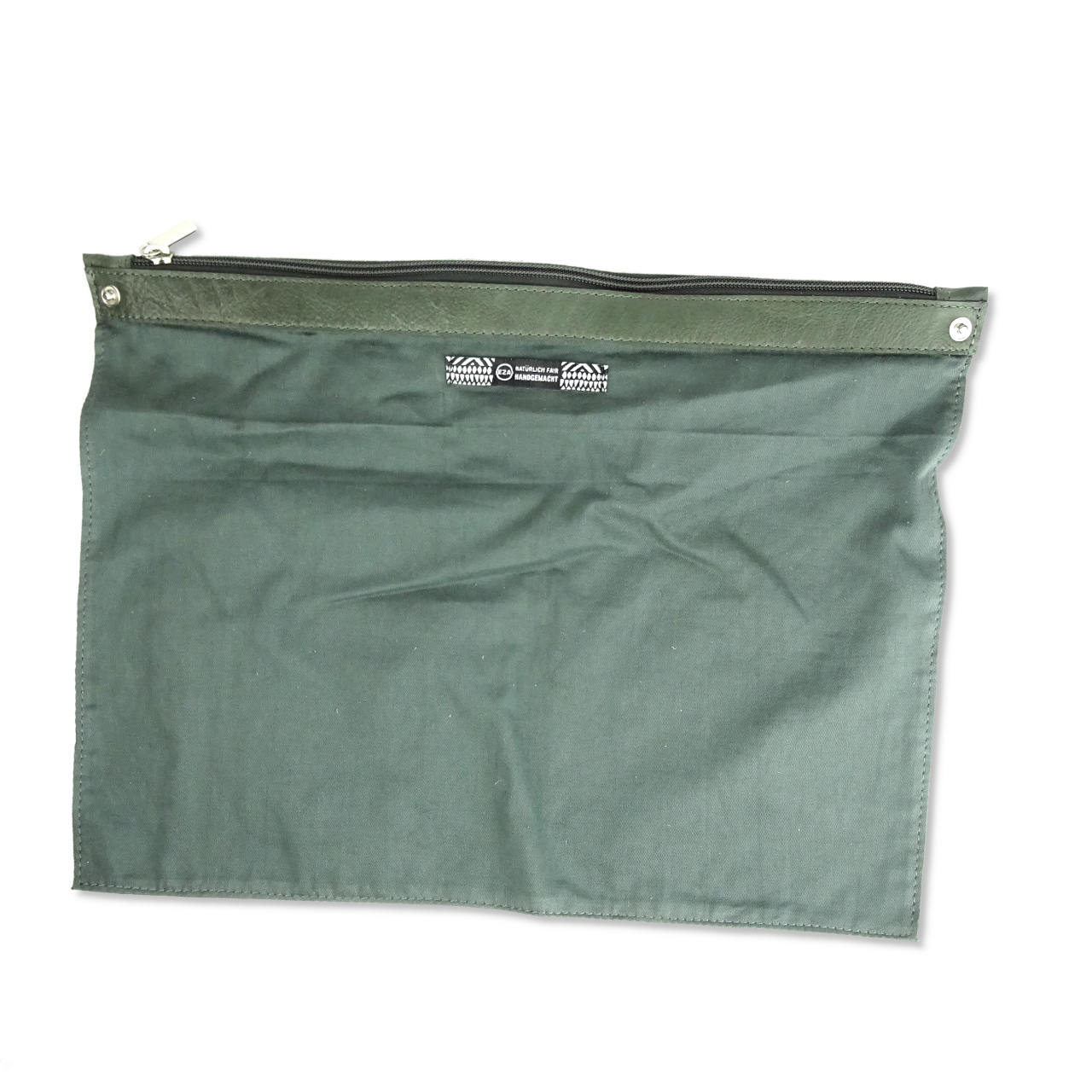 große Damenhandtasche für Büro und Shopping in modischem Graphit, feinstes Rindsleder - fair trade aus Indien