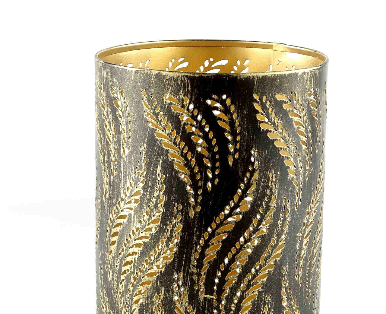 Teelichthalter "Ranken" , Antik-Look - Fair trade aus Indien