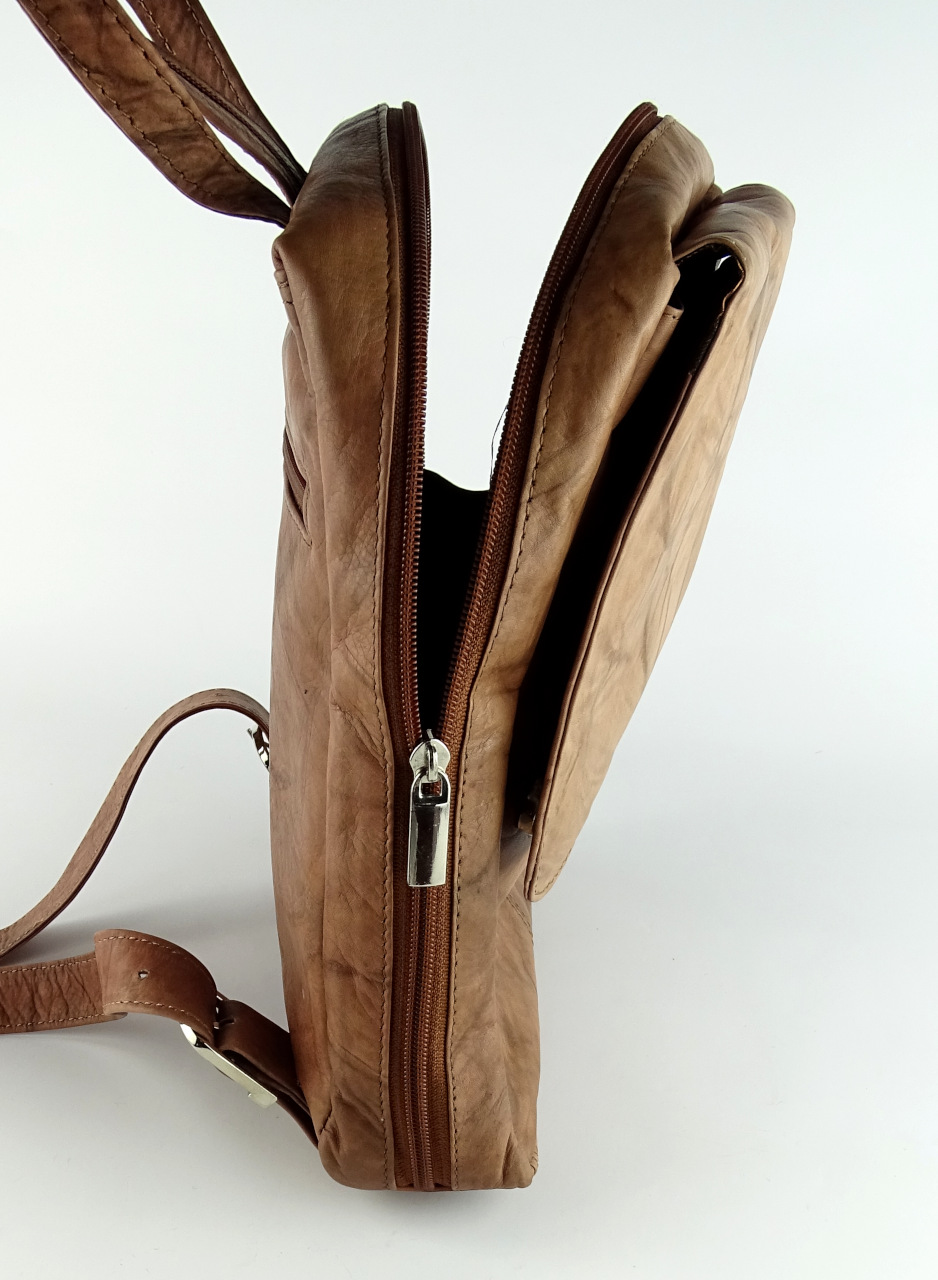 Rinds-Lederrucksack fair trade aus Indien