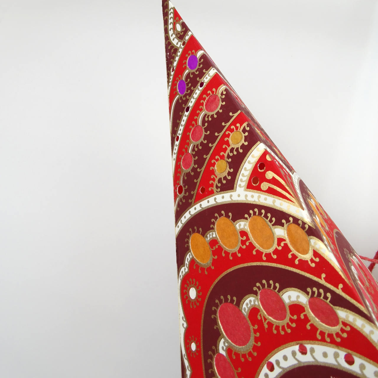 Stern zum Aufhängen als weihnachtliche Dekoration, beleuchtbar, 56 cm Durchmesser - fair hergestellt in Indien