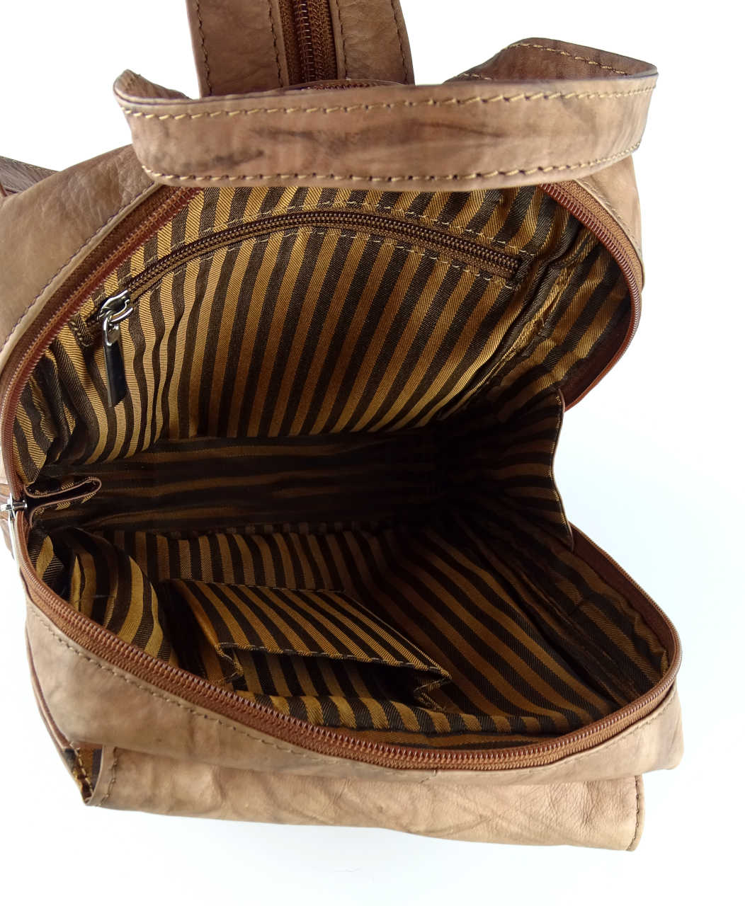 Rinds-Lederrucksack fair trade aus Indien